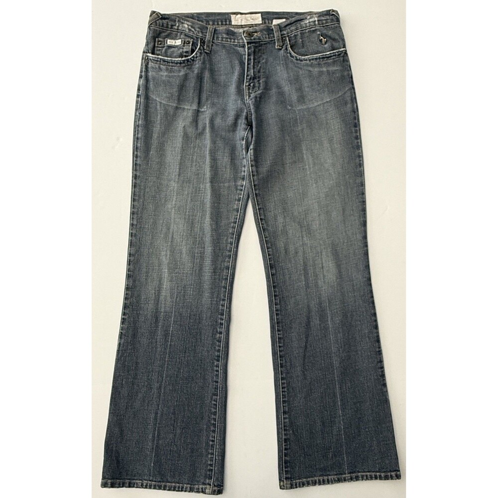 Baby Phat Stretch Jeans CORTE Women’s 11  Embroidered Distressed Wide Leg Y2K